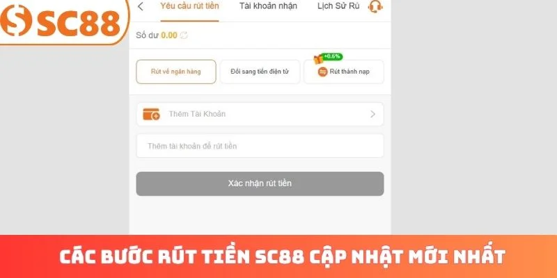 Các bước rút tiền SC88 cập nhật mới nhất
