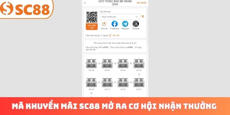 Mã khuyến mãi SC88 mở ra cơ hội nhận thưởng 
